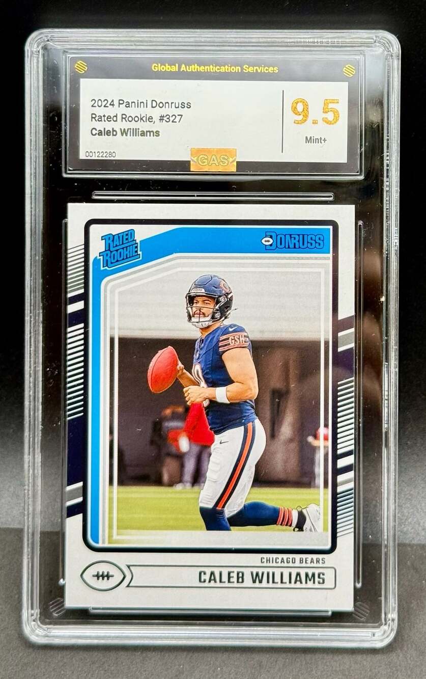Caleb Williams Rookie Chicago Bears 2024 Panini Football Card Graded 9.5 Slab